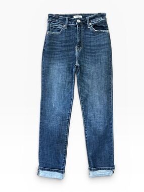 Artemis Vintage Straight Leg High Rise Rolled Cuff Denim Jeans Size 3/25